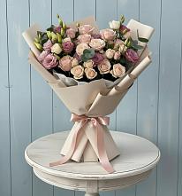 Букет цветов из:  Розы и Лизиантусы #REPLACE_PRED# Новую Купавну