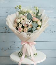 Букет цветов из:  Розы и Лизиантусы в Новую Купавну