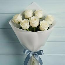Букет 7 Белых роз Эдлесс Лав в Новую Купавну