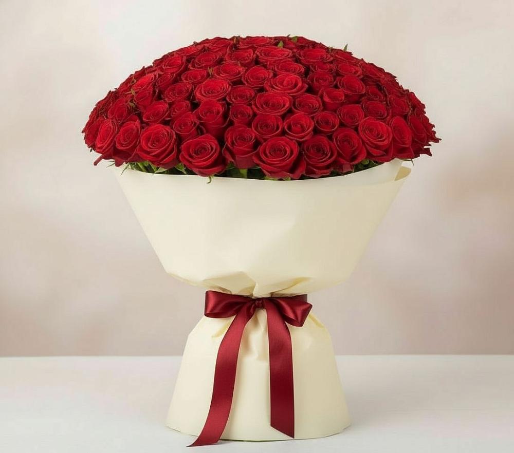 Букет 101 Красная роза Милано в Новую Купавну