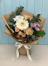 Букет цветов из:  Герберы и Хризантемы в Новую Купавну