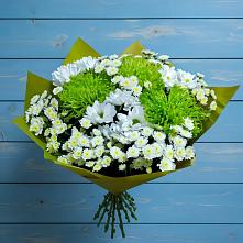 Букет цветов из:  Хризантемы #REPLACE_PRED# Новую Купавну