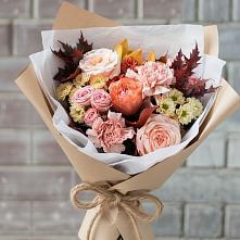 Букет цветов из:  Гвоздики, Хризантемы и Розы в Новую Купавну