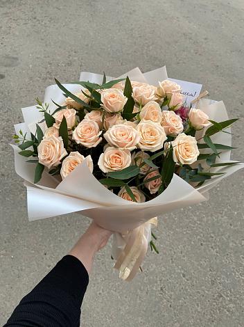 Букет Кремовые розы Латте в Новую Купавну