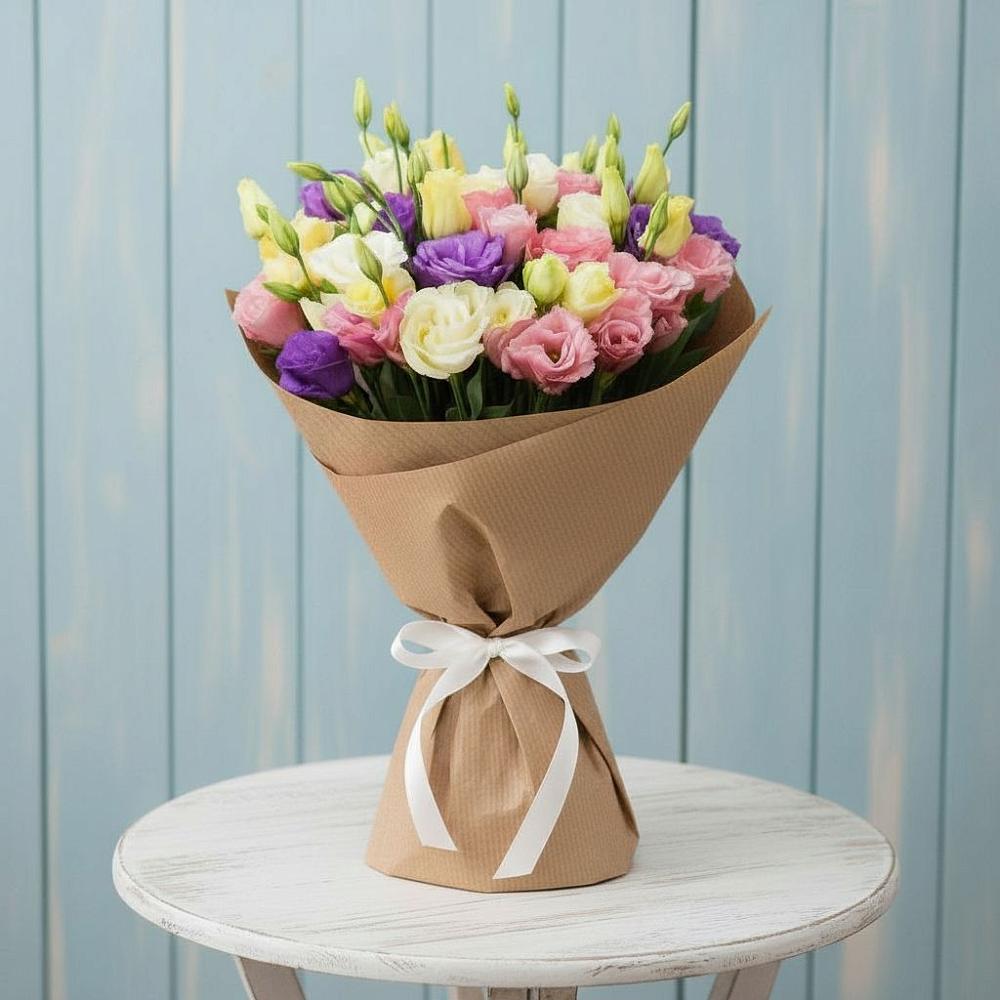 Букет цветов из: Лизиантусы в Новую Купавну