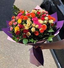 Букет Микс из разноцветных кустовых роз #REPLACE_PRED# Новую Купавну