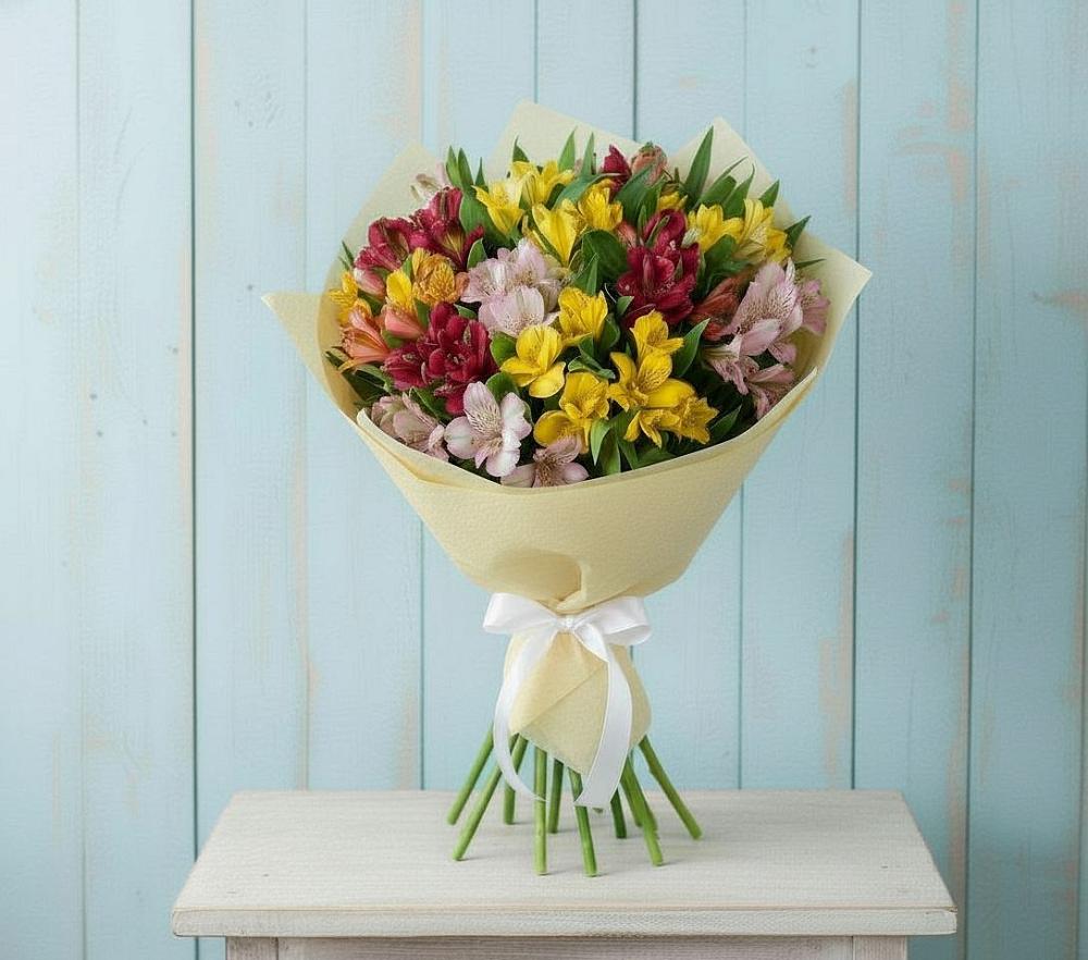Букет цветов из: Альстромерии в Новую Купавну