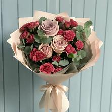 Букет цветов из:  Гвоздики и Розы в Новую Купавну