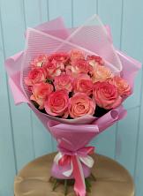 Букет 15 Розовых роз Равель в Новую Купавну
